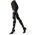 thumbnail image 1 of MeMoi Textured Argyle Sweater Tights - Womens - Female, Small/Medium, Winter White, 1 of 3