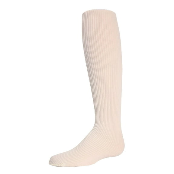 MeMoi Textured Toes Ribbed Tights - Girls - Female, B (16-18), Winter White