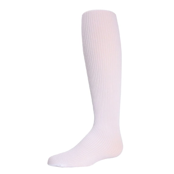 MeMoi Textured Toes Ribbed Tights - Girls - Female, 10-12, White