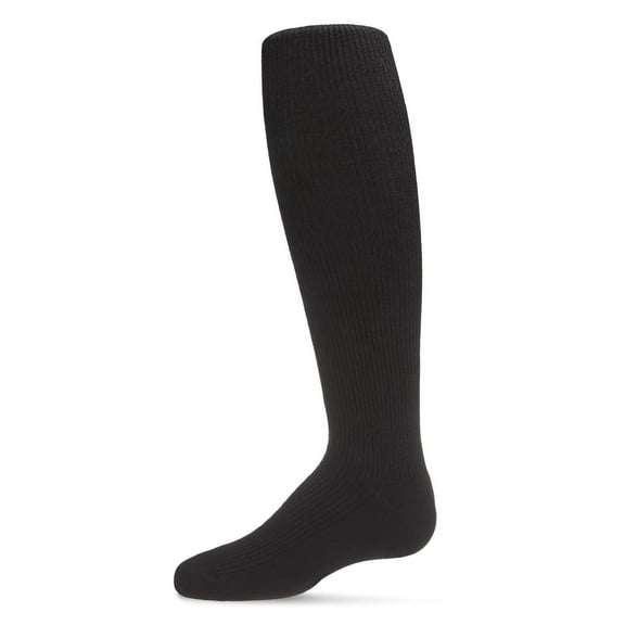 MeMoi Thin Ribbed Cotton Tights - Girls - Female, 16, Black