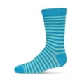 thumbnail image 1 of MeMoi Thin Stripe Cotton Blend Crew Sock - Boys - Male, 7 8, Teal, 1 of 12