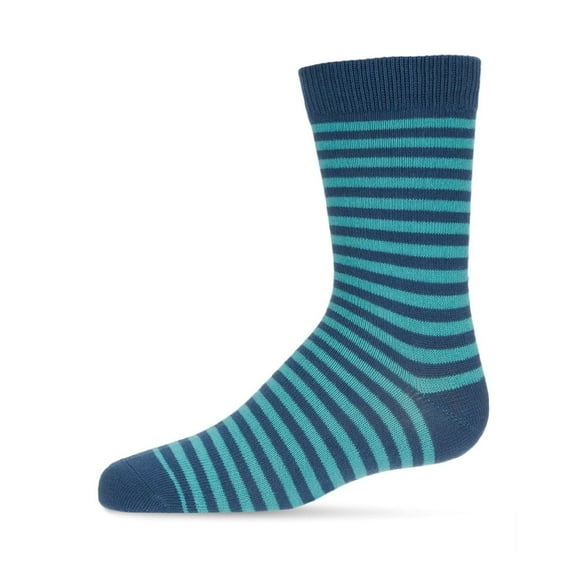 MeMoi Thin Stripe Cotton Blend Crew Sock - Boys - Male, 8 9, Blue