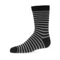thumbnail image 1 of MeMoi Thin Stripe Cotton Blend Crew Sock - Boys - Male, 9 11, Black, 1 of 12