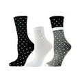thumbnail image 1 of MeMoi Three-In-One Mix & Match Crew and Fishnet Socks - Womens - Female, One Size, Black, 1 of 2