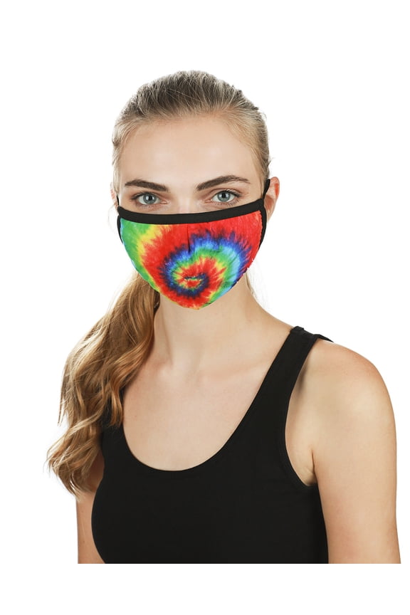Tie Dye Fashion Face Covering with 5-Layer Filter Inserts