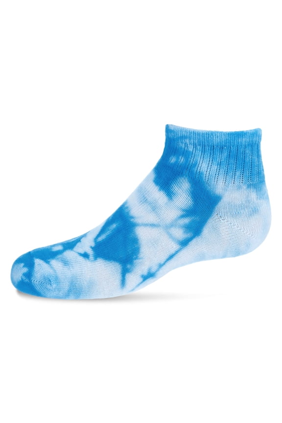 Tie Dye Mid-Cut Cotton Blend Socks 3-Pack - Girls - Female, 7-8, Pastel Mix