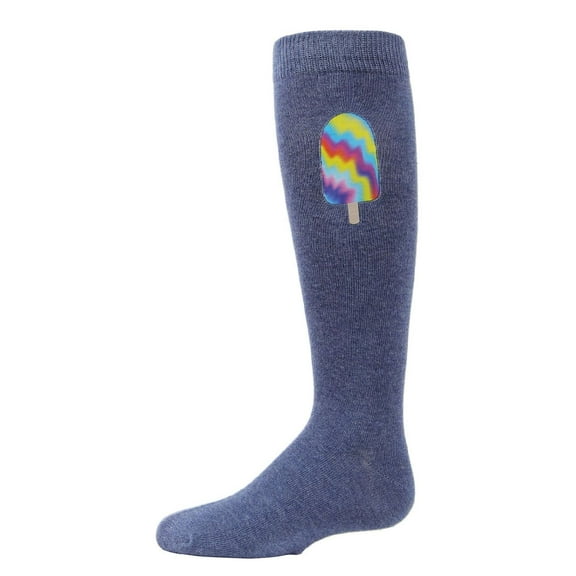 MeMoi  Tie-Dye Popsicle Knee-High Socks - Girls - Female, 2, Denim