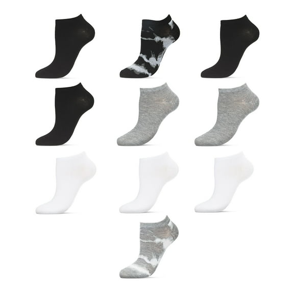 MeMoi Tie Dye/Solid Low-Cut 10 Pair Pack - Mens - Male