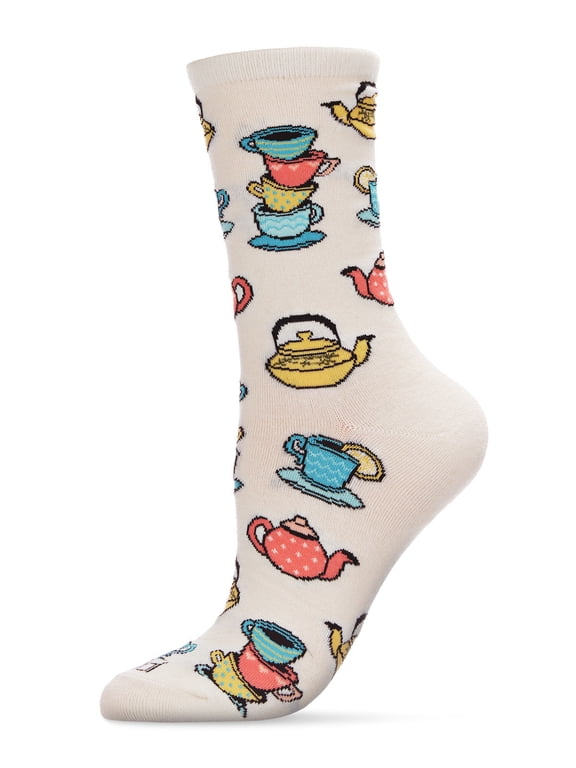 Time for Tea Bamboo Blend Crew Socks - Mens - Male