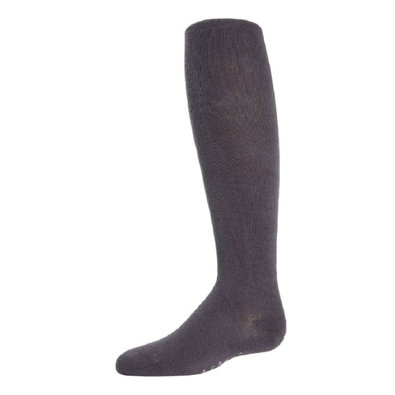 MeMoi Girls Ultra-Soft Opaque Pima Cotton-Rich Mini-Ribbed Sweater Tights - Girls - Female, 2, Charcoal