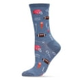thumbnail image 1 of MeMoi Touchdown Bound Bamboo Blend Crew Sock - Mens - Male, 1 of 1