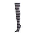 thumbnail image 1 of MeMoi Toulouse Over the Knee Cotton Blend Striped Sock - Womens - Female, 9-11, Patriot Blue, 1 of 2