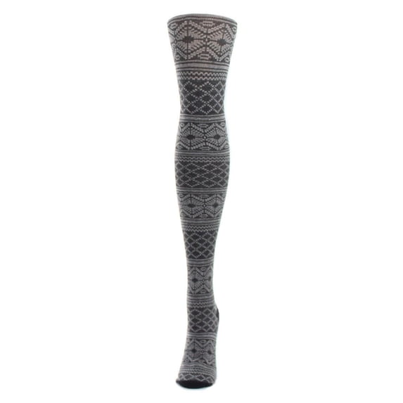 MeMoi Traditional Geometric Lifestyle Sweater Tights - Womens - Female