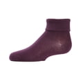 thumbnail image 1 of MeMoi Triple Roll Infants Ankle Socks, Cheer Anklet Socks by MeMoi 0 / Eggplant, 1 of 2