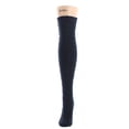thumbnail image 1 of MeMoi Twist Cable Chunky Knit Over The Knee Sock - Womens - Female, One Size, Black, 1 of 2