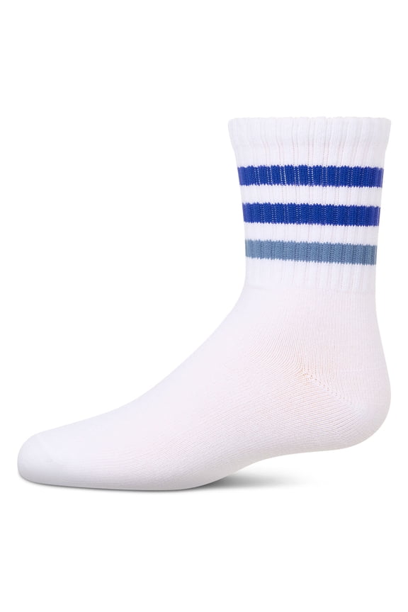 Two Tone Varsity Stripe Crew Socks - Girls - Female, 6, Green