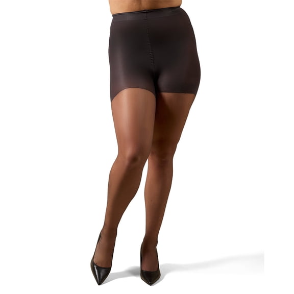 MeMoi Ultra Sheer Control Top Pantyhose - Womens - Female, XL-4, Off Black