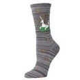 thumbnail image 1 of MeMoi Unicorn Bamboo Blend Crew Socks - Womens - Female, 9-11, Medium Gray Heather, 1 of 7