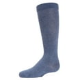 thumbnail image 1 of MeMoi Ribbed Classic Cotton-Rich Solid-Color Knee High Sock - Girls - Female, 14, Medium Denim, 1 of 12