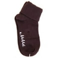 thumbnail image 1 of MeMoi Ribbed Triple-Roll-Cuff Cotton-Rich Ankle Sock - Girls - Female, 2, Brown, 1 of 11