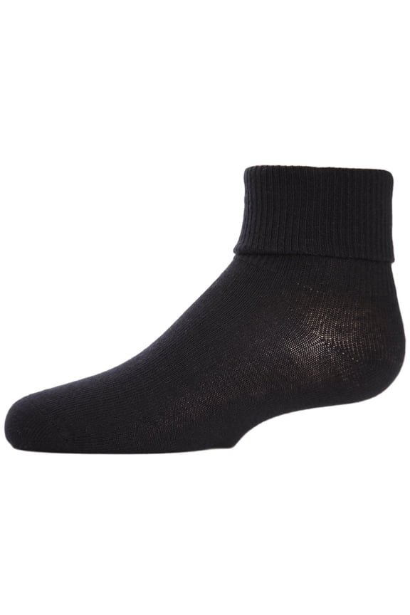Ribbed Triple-Roll-Cuff Cotton-Rich Ankle Sock - Girls - Female, 2, White