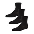 thumbnail image 1 of MeMoi Unisex Cotton Blend Mid-Cut Socks 3-Pack (6-7, Black), 1 of 12