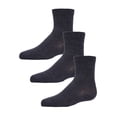 thumbnail image 1 of MeMoi Unisex Cotton Blend Mid-Cut Socks 3-Pack (3-4, Denim), 1 of 12