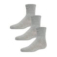 thumbnail image 1 of MeMoi Unisex Cotton Blend Mid-Cut Socks 3-Pack (5-6, Light Gray), 1 of 12