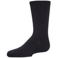 thumbnail image 1 of MeMoi Unisex Kids' Basic Modal Crew Socks, 12, Black, 1 of 2
