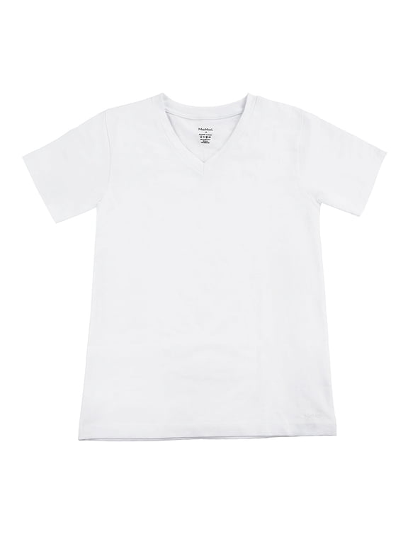 V-Neck Cotton T-Shirt 3-Pack - Boys - Male, 4, White