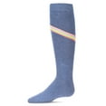 thumbnail image 1 of MeMoi V Stripe Lurex Cotton Blend Knee High Socks - Girls - Female, 14, White, 1 of 6