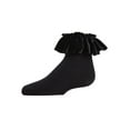 thumbnail image 1 of MeMoi Velvet Pleated Cotton Blend Anklet Socks - Girls - Female, 8, Medium Gray Heather, 1 of 3
