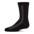 thumbnail image 1 of MeMoi  Vertical Dashed Line Crew Socks - Boys - Male, 12-14, Black, 1 of 6