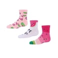 thumbnail image 1 of MeMoi Watermelon Cotton Blend Ankle Socks 3-Pack - Girls - Female, 7-8, Assorted C, 1 of 7