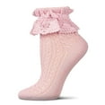 thumbnail image 1 of MeMoi Women's Whimsy Lace Anklet Socks - Womens - Female, One Size, Pink, 1 of 4