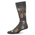 thumbnail image 1 of MeMoi Whiskey Bar Conversational Bamboo Blend Men's Socks - Mens - Male, 10-13, Asphalt, 1 of 10