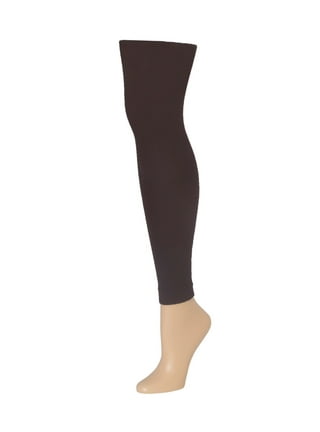 Women's MeMoi MO-325 Flat Knit Sweater Tights (Brown Heather L/XL)