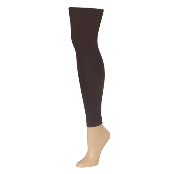 MeMoi Control Top Semi-Opaque Footless Tights - Womens - Female, Large/X-Large, Dark Chocolate