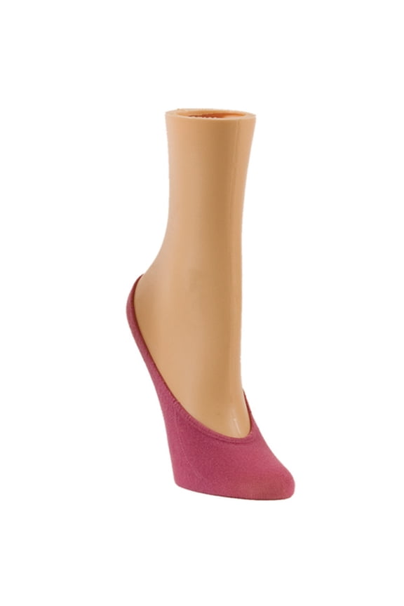 No-Show Smooth Cotton Shoe Liners - Womens - Female (One Size, Magenta Haze)