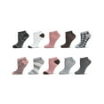thumbnail image 1 of MeMoi Women's 10 Pair Pack Leopard Low Cut Socks - Womens - Female, 9-11, Blush, 1 of 3