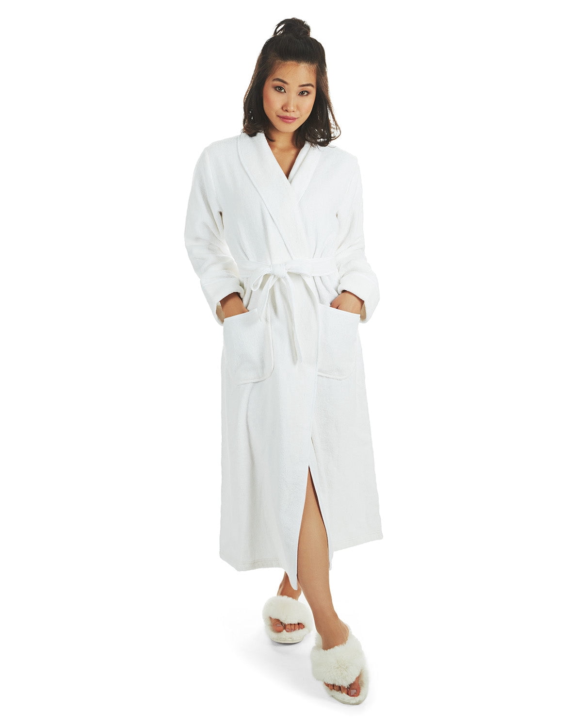 MeMoi Women's 100% Cotton Zero Twist Woven Loop Terry Robe - Womens ...