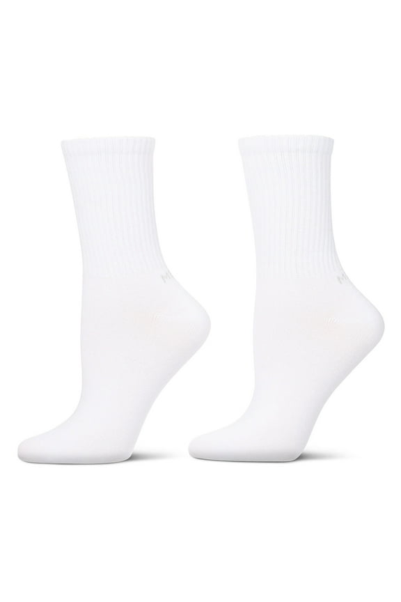 Women's 2 Pair Pack Thin Ribbed Crew Socks - Womens - Female, 8-9, White White