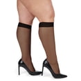 thumbnail image 1 of MeMoi Women's 2 Pair Pack Ultra Sheer Plus Curvy Knee Highs - Womens - Female, 1X-2X, Tan, 1 of 11