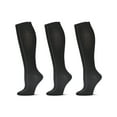 thumbnail image 1 of MeMoi Women's 3 Pairs Buttersoft Knee-High Socks - Womens - Female, 9-11, Black, 1 of 4