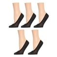 thumbnail image 1 of MeMoi Women's 5 Pair Pack Fine Edge Nylon No Show Liner Socks - Womens - Female, One Size, Brown-Black-Tan, 1 of 11