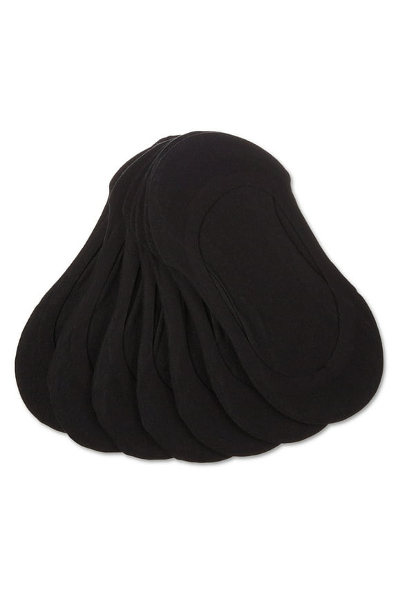 Women's 7 Pair Pack Fine Edge Liner Socks - Womens - Female (One Size, Black-Nude)