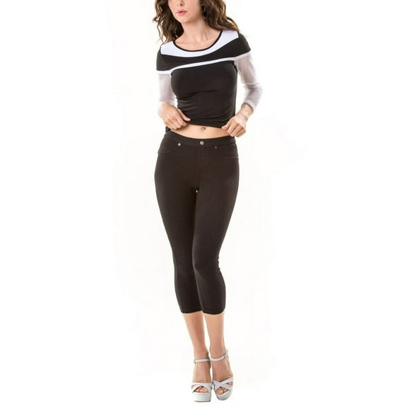 MeMoi Women's All Day Fitted Chino Capri Legging