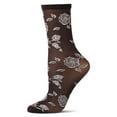 thumbnail image 1 of MeMoi Women's All-Over Fancy Floral Sheer Crew Sock - Womens - Female, One Size, White, 1 of 6