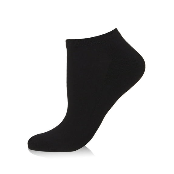 MeMoi Women's Rayon from Bamboo Terry Sole Breathable Low Cut Socks - Womens - Female, 9-11, Black