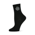 thumbnail image 1 of MeMoi Women's Beaded Blossom Knit Rib Crew Socks - Womens - Female, 9-11, Cream, 1 of 2